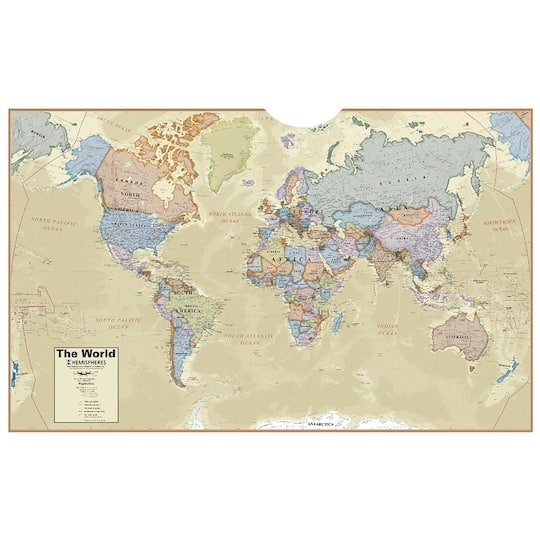 Hemispheres Boardroom Series Laminated World Wall Map By Hemispheres / Waypoint Geographic | Michaels®